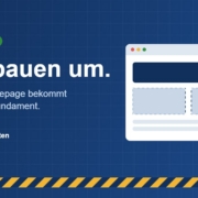 Grafik: „Wir bauen um.“ – Unsere Homepage bekommt ein neues Fundament. TSV Beimerstetten